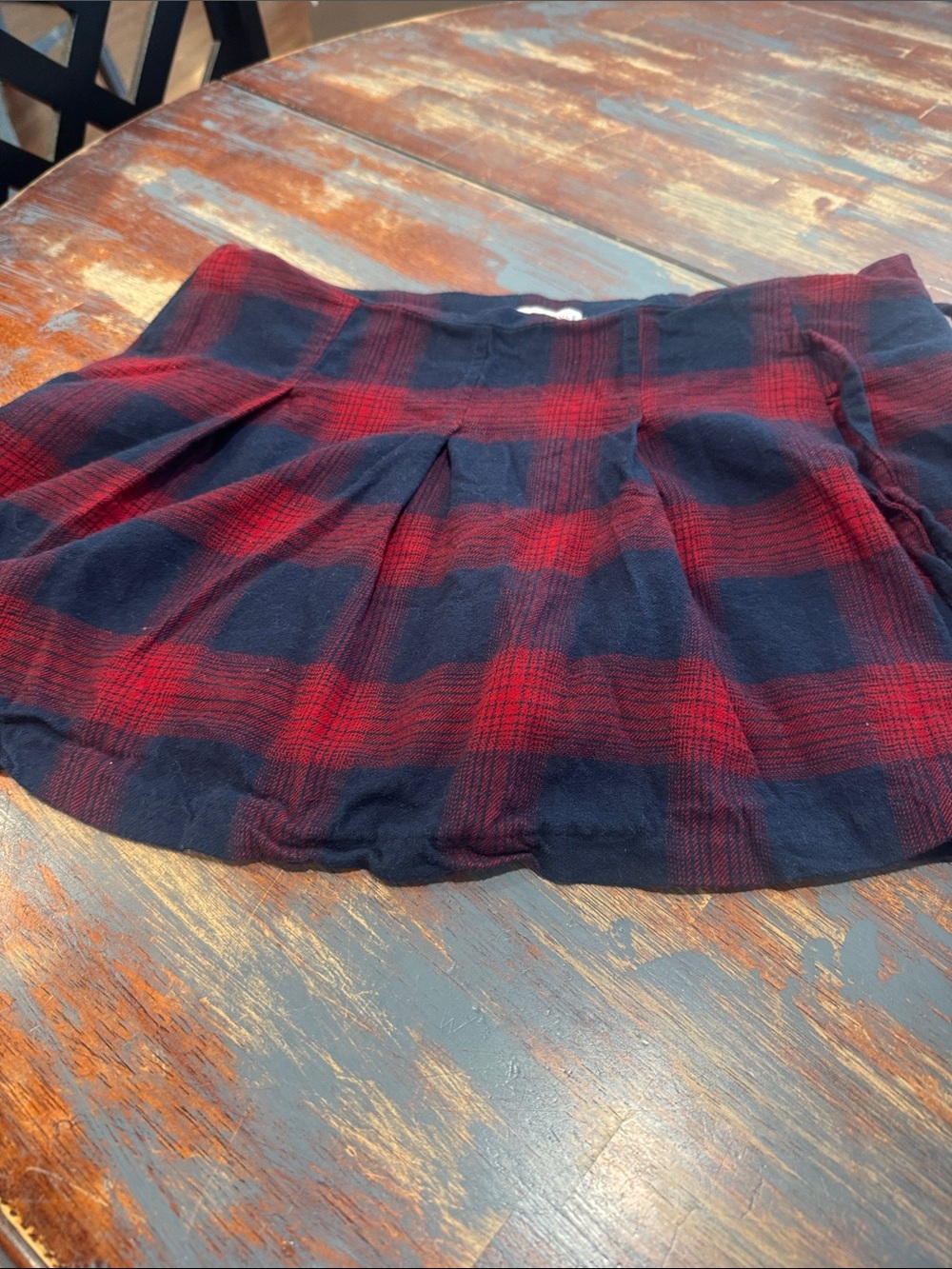 Sincerely Jules Red & Black Plaid Skater Skirt